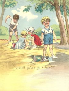 dessin enfants à la plage