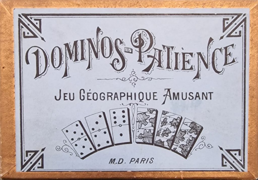 dominos patience permettant de reconstituer la carte de france vers 1900