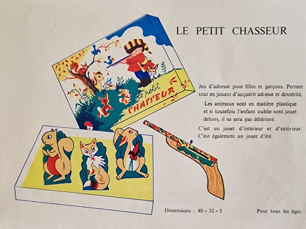 page de catalogue de jeux "la tour Saint Denis" ; Le petit chasseur