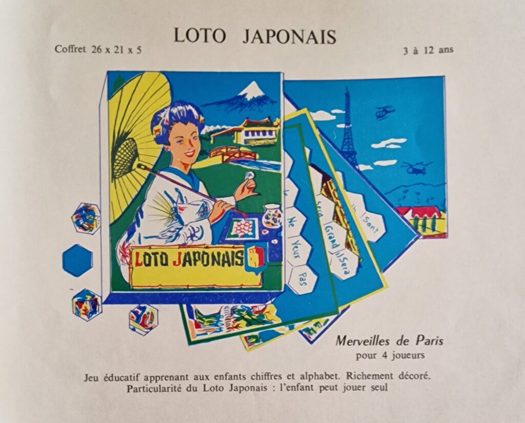 page de catalogue de jeux "la tour Saint Denis" ; LOO JAPONAIS les merveilles de Paris